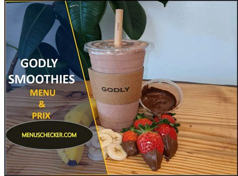 Godly smoothies menu  Regular Add on